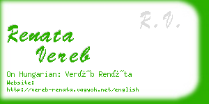 renata vereb business card